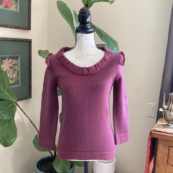 Marc By Marc Jacobs Ruffle Shoulder Sweater Size Small - Picture 1 of 9